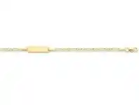 Children's 9ct Yellow Gold Silver Infused ID Bracelet