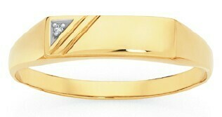 Goldmark 9ct Gold Diamond Gents Signet Ring offer