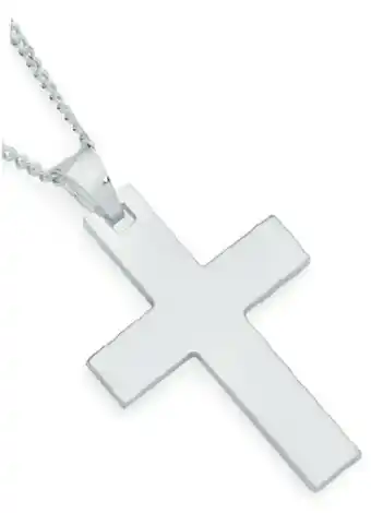 Goldmark Sterling Silver Gents 30mm Plain Square End Cross Pendant offer