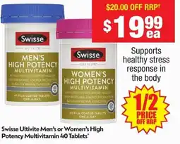 Chemist Warehouse Men's or Women's High Potency Multivitamin offer
