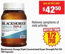 Chemist Warehouse Omega Triple Concentrated Super Strength Fish Oil offer
