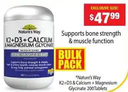 Chemist Warehouse K2+D3 & Calcium + Magnesium Glycinate offer