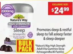 Chemist Warehouse *Nature's Way High Strength Adult Vita Gummies Sleep Ashwagandha offer