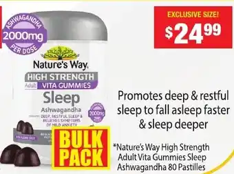 Chemist Warehouse *Nature's Way High Strength Adult Vita Gummies Sleep Ashwagandha offer