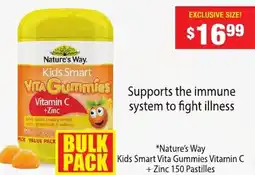 Chemist Warehouse Kids Smart Vita Gummies Vitamin C + Zinc offer