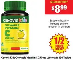 Chemist Warehouse Kids Chewable Vitamin C 250mg Lemonade offer