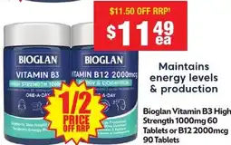 Chemist Warehouse Bioglan Vitamin B3 High Strength 1000mg offer