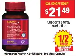 Chemist Warehouse Vitamin K2+ Ubiquinol offer