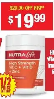 Chemist Warehouse High Strength Vit C + Vit D +Zinc offer
