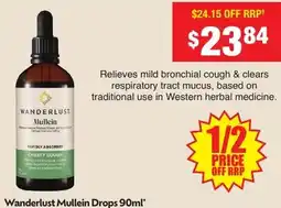Chemist Warehouse Wanderlust Mullein Drops offer