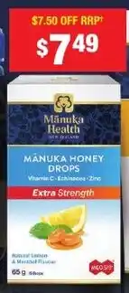 Chemist Warehouse Manuka honey drops offer