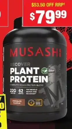 Chemist Warehouse Musashi recover plant protein offer