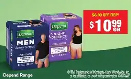 Chemist Warehouse Depend Range offer