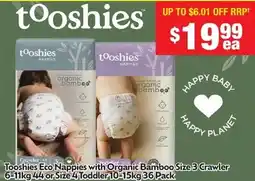 Chemist Warehouse Tooshies Eco Nappies with Organic Bamboo Size 3 Crawler offer