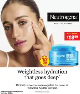 Chemist Warehouse Neutrogena Hydro Boost Hyaluronic Acid Water Gel offer