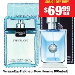 Chemist Warehouse Versace Eau Fraîche or Pour Homme edt offer