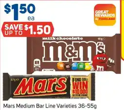 Foodland Mars Medium Bar Line Varieties offer