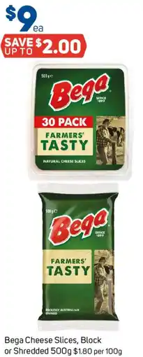 Foodland Bega Cheese Slices Block or Shredded offer