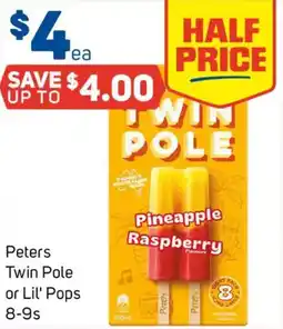 Foodland Peters Twin Pole or Lil Pops 8-9s offer