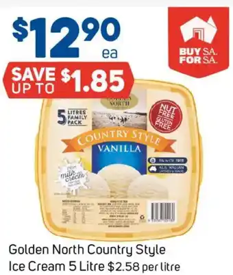 Foodland Golden North Country Style Ice Cream offer