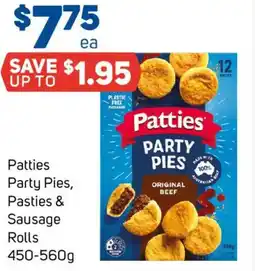 Foodland Patties Party Pies Pasties & Sausage Rolls offer