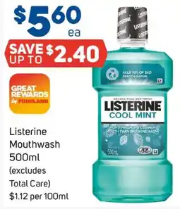 Foodland Listerine Mouthwash offer
