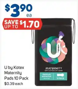 Foodland U by Kotex Maternity Pads offer