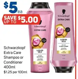 Foodland Schwarzkopf Extra Care Shampoo or Conditioner offer