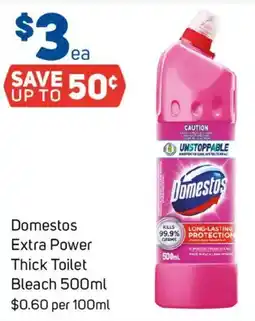 Foodland Domestos Extra Power Thick Toilet Bleach offer