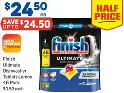 Foodland Finish Ultimate Dishwasher Tablets Lemon offer