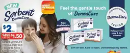 Foodland Sorbent DermaCare Thick & Large Facial Tissues offer