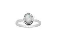 Bevilles Jewellery Sterling Silver White Mother of Pearl Ring - O offer