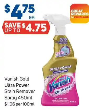 Foodland Vanish Gold Ultra Power Stain Remover Spray offer