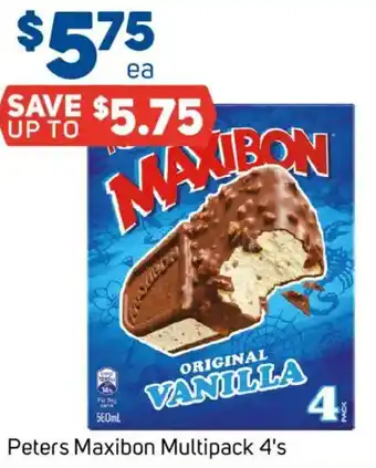 Foodland Peters Maxibon Multipack 4s offer
