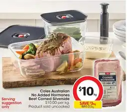 Coles Coles Australian No Added Hormones Beef Corned Silverside offer