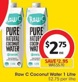 Coles Raw C Coconut Water offer