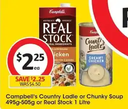 Coles Campbell's Country Ladle or Chunky Soup or Real Stock offer
