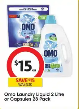 Coles Omo Laundry Liquid or Capsules offer