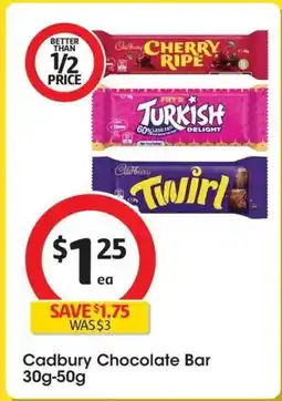 Coles Cadbury Chocolate Bar offer