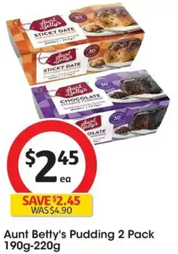Coles Aunt Betty's Pudding offer