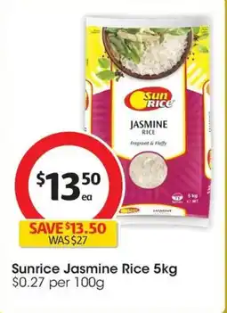 Coles Sunrice Jasmine Rice offer
