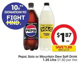 Coles Pepsi, Solo or Mountain Dew Soft Drink offer