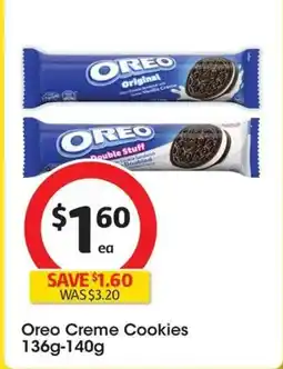 Coles Oreo Creme Cookies offer