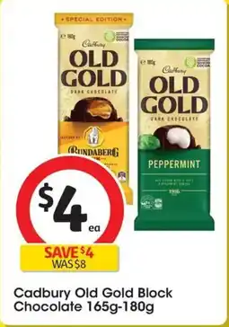Coles Cadbury Old Gold Block Chocolate offer
