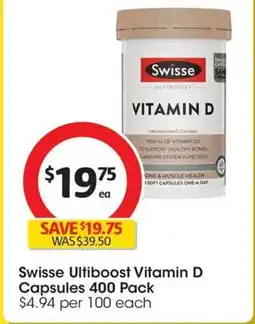 Coles Swisse Ultiboost Vitamin D Capsules offer
