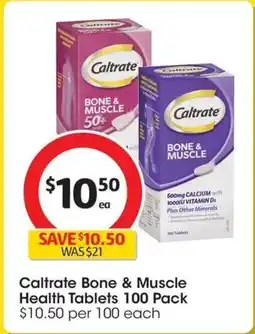Coles Caltrate Bone & Muscle Health Tablets offer