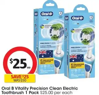Coles Oral B Vitality Precision Clean Electric Toothbrush offer