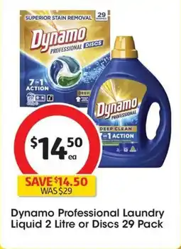 Coles Dynamo Professional Laundry Liquid or Discs offer