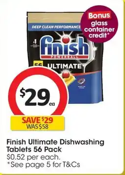 Coles Finish Ultimate Dishwashing offer
