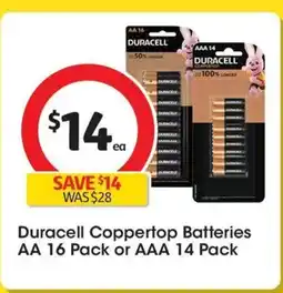 Coles Duracell Coppertop Batteries offer